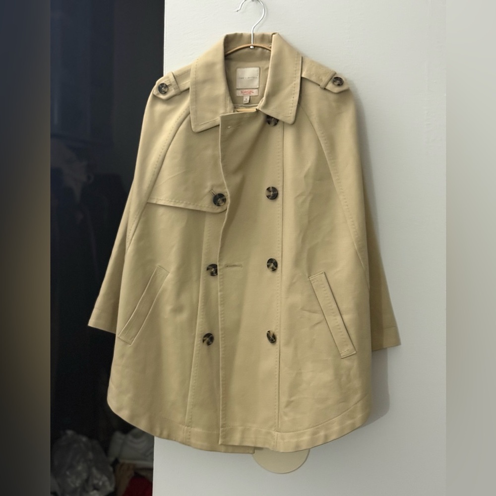 The Limited Beige Double-Breasted Cape